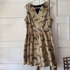 Retrolicious Modcloth Dinosaur Fossil Large Dress